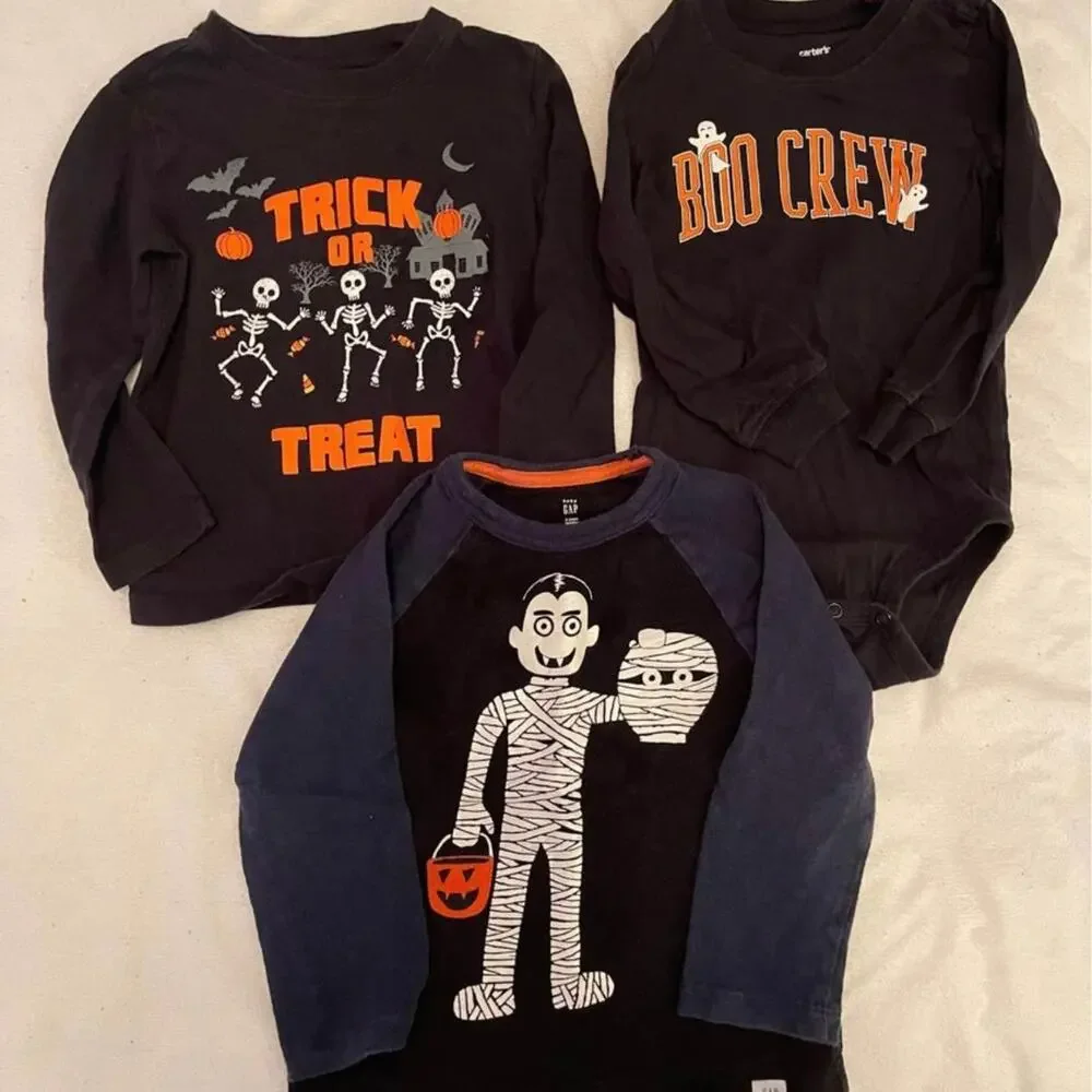 Boys Halloween shirt lot